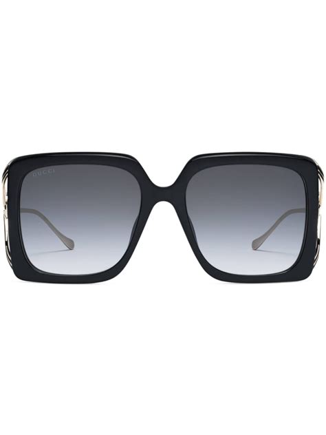 gucci sunglasses too big|Gucci oversize rectangular sunglasses.